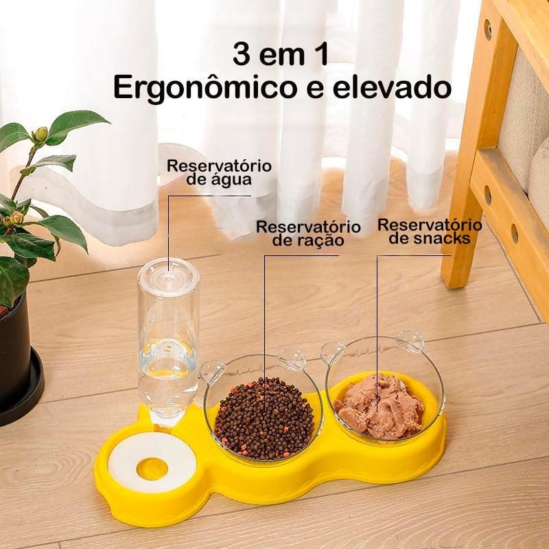 Bebedouro e Comedouro ergonômico para Cães e Gatos - MySix