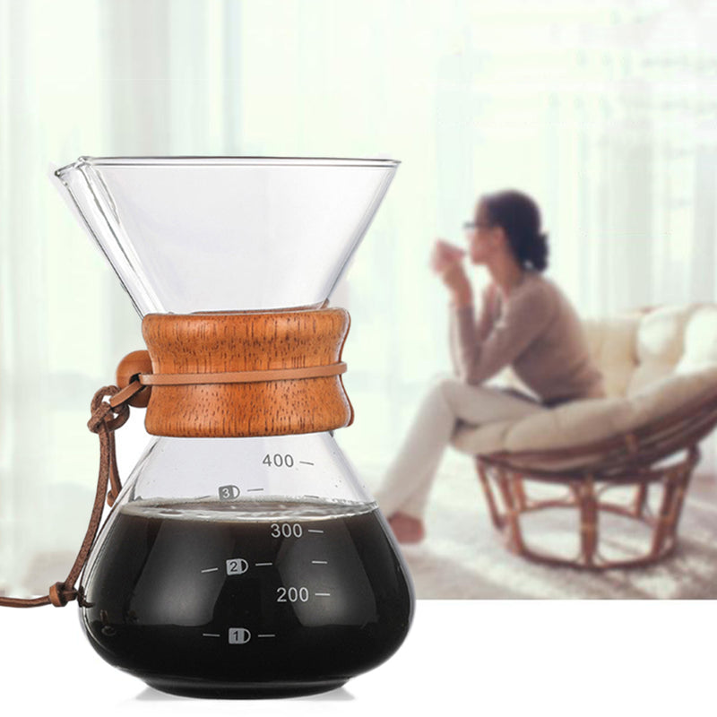 Cafeteira em Vidro com Filtro Inox - 400ML
