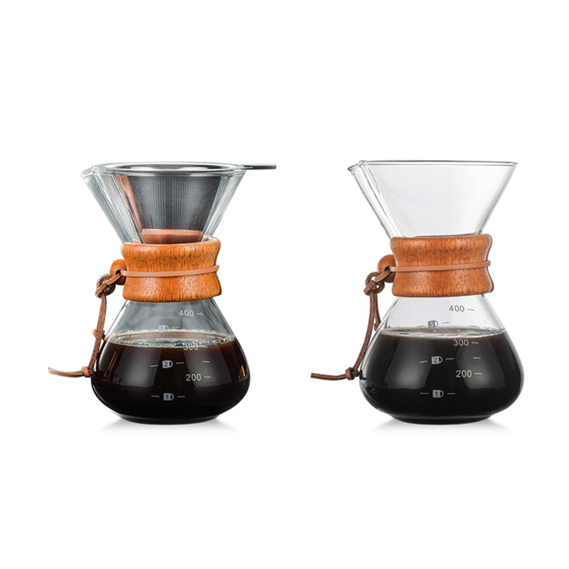 Cafeteira em Vidro com Filtro Inox - 400ML