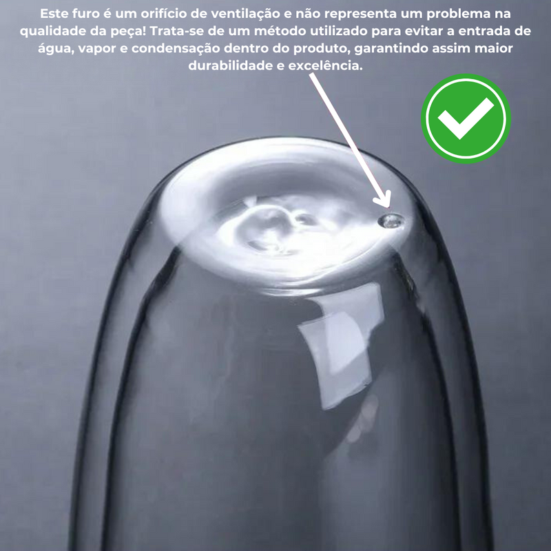 Xícara de vidro duplo MySix